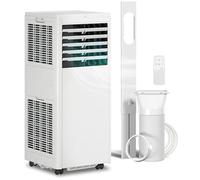 Climatiseur portable HOMCOM 5000 BTU/h, 550 W, climatiseur portable 4 en 1 refroidissement, déshumidification, ventilateur, mode veille, télécommande, minuterie 24 h, couverture 12 m²