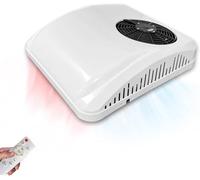 Climatiseur Portable pour Camping-Car, unité AC sur Le Toit, 8 500 BTU, 45 DB, climatiseur de Voyage 2 en 1 pour Chauffage Refroidissement, Installation Facile, unité de Toit Non canalisée 24 V