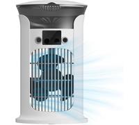 Climatiseur portable pour grande pièce, climatiseur mobile multifonction 3 en 1 avec grand réservoir d'eau, ventilateur de refroidissement par évaporation pour la maison, le bureau, les voyages, blanc
