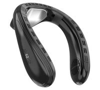 Climatiseur portable pour le cou, design compact, batterie rechargeable, couleur noire
