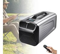 Climatiseur portable pour tente 5200 BTU, refroidissement efficace, climatiseur mobile pour le camping, refroidissement + déshumidification + ventilation + mode veille, petit climatiseur basse 12V220V