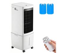 Climatiseur Portable, Refroidisseur d'air par évaporation de 12 L avec télécommande, 3 Vitesses 2 Modes, minuterie de 7,5 Heures, économie d'énergie de 65 W, unité de climatisation Mobile