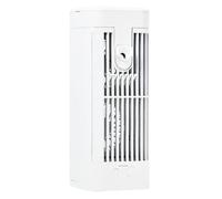 Climatiseur portable- Refroidisseur par brumisation avec lumière LED, silencieux et compact pour bureau et chambre, blanc