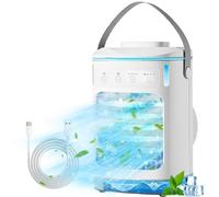 Climatiseur Portable, Refroidisseur par évaporation de 900 ML avec 3 Vitesses, minuterie 2/4/6/8 Heures, Mini climatiseur Mobile avec Double brumisateur glacière pour Le Bureau à Domicile