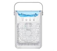 Climatiseur portable, réservoir d'eau de 700 ml, refroidisseur par évaporation avec 3 vitesses, minuterie 8 h, ventilateur de bureau compact pour la maison, le bureau, la voiture, les voyages, le