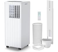 Climatiseur portable silencieux de 7 000 BTU avec extracteur écologique de R290, fonctions 5 en 1, avec kit de fenêtre et télécommande pour la maison et le bureau.