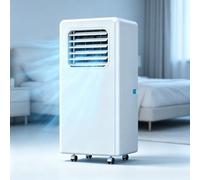 Climatiseur portable silencieux, refroidisseur mobile compact avec filtre à poussière et drainage continu, écran LED et télécommande, pour chambre ou appartement 10000btu