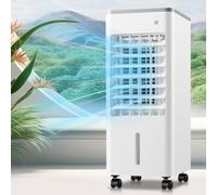 Climatiseur Portable sur roulettes avec Ventilateur et humidificateur, minuterie 8 h, 3 Vitesses, Oscillation à 90°, rafraîchisseur d'air par évaporation pour la Maison, Le Bureau ou la Cham