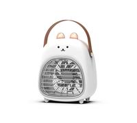 Climatiseur portable, ventilateur par évaporation, 3 vitesses, 2 brumisateurs, mini climatiseur personnel USB en forme (blanc)