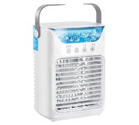 Climatiseur portable, vitesses de ventilation réglables, fonction d'humidification, BLANC