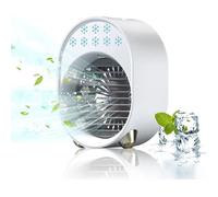 Climatiseur Portable - ZGEER - Mini Climatiseur Mobile - Ventilateur Silencieux - Rechargeable USB - Blanc