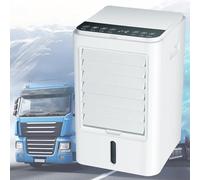 Climatiseur pour Camping-Car, Refroidisseur d'air par évaporation, Ventilateur de Refroidissement Portable 4 en 1 avec télécommande, 4 Blocs de Glace, 3 Vitesses, Refroidisseur pour camions,