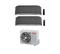 Climatiseur Toshiba dual split inverter haori 4000 W gris