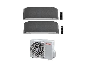 Climatiseur Toshiba dual split inverter haori 4000 W gris