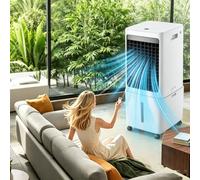 Climatiseurs Portables 12 L, Refroidisseur de Marais, unité AC Portable pour piè, Ventilateur de Refroidissement sans fenêtre Qui Souffle de l'air Froid avec télécommande, 3 Vitesses, minuterie