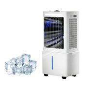 Climatiseurs portables 3-en-1 sans fenêtre avec réservoir amovible de 25 L, refroidisseur par évaporation avec humidification, 3 vitesses, minuterie de 12 heures et oscillation à 90°, 8 compartiments