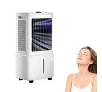 Climatiseurs portables 3-en-1 sans fenêtre avec réservoir amovible de 25 L, refroidisseur par évaporation avec humidification, 3 vitesses, minuterie de 12 heures et oscillation à 90°, 8 compartiments
