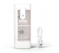 Climatiseurs portables, petit climatiseur, ventilateur de refroidissement par évaporation avec 3 vitesses, veilleuse, réservoir d'eau de 120 ml, batterie de 3600 mAh pour chambre