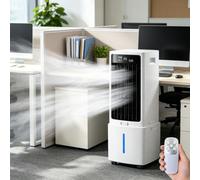 Climatiseurs Portables, Refroidisseur de Marais, unité AC Portable pour piè, Ventilateur de Refroidissement sans fenêtre Qui Souffle de l'air Froid avec télécommande, 3 Vitesses, minuterie 12