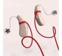 Clip anti-perte pour aides auditives, cordon élastique en silicone, support étanche pour lunettes, cordon anti-perte pour casque Bluetooth sans fil White Single