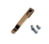 Clip arrière en acier inoxydable pour coupe-poche pliable, or rose | Pince de ceinture de poche avec pièces d'outils de coupe, fabrication d'accessoires avec 3 vis pour pliable