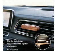 Clip d'aromathérapie pour aération de voiture en bois de noyer, diffuseur de parfum, comprend 10 bâtons d'arôme remplaçables, diffuseur de clip d'aération de voiture en bois portable, accessoire d'int