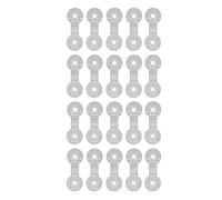Clip de Filet de Parasol Clips de Tissu d'Ombrage Ronds 20 Pack Pince de Fixation de Film de Serre pour Accessoires de Serre de Tente de Jardin Matériau en Polyéthylène Blanc 10,5