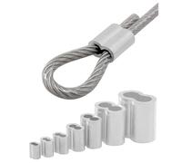 Clip de fixation de câble en fil d'acier M1 à M12, diverses spécifications, embouts en aluminium à Double trou en forme de 8, pinces à sertir, boucle de sertissage(M8 10pcs)