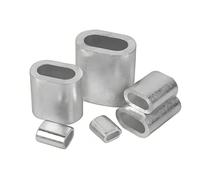 Clip de fixation manchon fixe à sertir for câble métallique, connecteur ovale circulaire en aluminium type 8, boucle 0.5/0.8/1~16mm(Oval,2.5mm (50Pcs))
