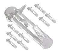 Clip de Fixation pour Étagère à Ressort en Plastique Transparent 10 Pcs