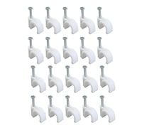 Clip de ligne de clous en acier de 5mm, Clips de fixation de câble rond, support de punaises de clous pour la gestion des cordons muraux, 100 pièces de 5mm