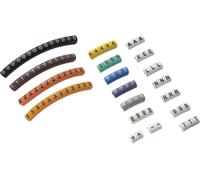Clip de marquage Impression 0 - 9, A, E, L, N, R, S, T, -, + TRU COMPONENTS ECMKP-2 1570655 Plage de Ø extérieur 2 à 5 mm 1 set