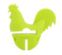 Clip de Pot en Silicone en forme de coq, lève-couvercle, repose-cuillère, résistant à la chaleur, anti-déversement, vert