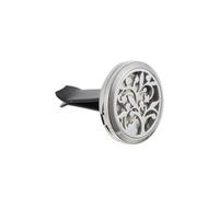 Clip Diffuseur D’aromathérapie Voiture Ajouré en Acier Inoxydable | Fixation sur Grille D’aération, Ouverture à Bouton Solide, Tampons Rechargeables et Paquet Opp Couleur Aléatoire