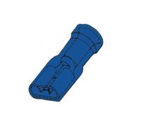 Clip femelle isole 6.4mm bleu