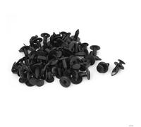 Clip Garniture X AUTOHAUX 8 mm Trou Plastique Rivet Clips de fixation pour portière de voiture panneau pare-chocs Noir 50Pcs