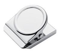 Clip magnétique, 38 x 45 mm, par 3, argent/chrome