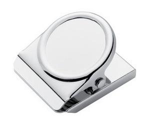 Clip magnétique, 38 x 45 mm, par 3, argent/chrome