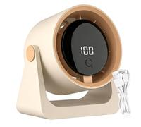 Clip On Table Fan Adjustable - Rechargeable Quiet Desk Fan with Digital Display, 100 Speed Control Portable Cooling Fans | For Bedroom, Home, Office, Dorm, Apartment, School, Living Room Use