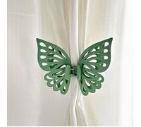 Clip Pince Pour Rideaux Papillon, Attache Embrasse Décorative, Plastique Vert, Lot De 2, Salon Chambre