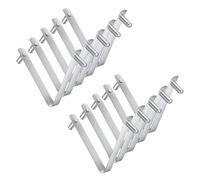 Clip pour brosse de piscine Lot de 10 pièces à double en acier inoxydable | Clips pour épuisette de piscine Compatible avec épuisette, râteau, balai, étang, terrasse