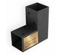 CLIP & SHADE Support de poteau 90x90 L-connecteur à 2 voies pour poteaux en bois | Pieds de poutre 9x9 zingués et poudrés | Connecteur de poteau pour pergola, carport, couverture de terrasse