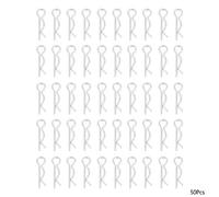 Clips à goupille fendue de type R 1x18mm |Goupilles de retenue zinguées pour support hydraulique/machines/épingles à cheveux |Paquet de 50 pinces à ressort