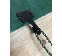 Clips Crochets Permanents pour bache Plastique | Lot de 6 | Clip Attache bache Traité Anti-UV | Fixation Toile d'Ombrage Exterieur | Materiel Camping, Tarp Bivouac.