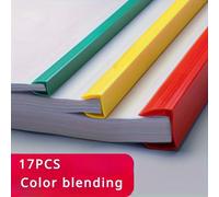 Clips de barre de traction pour fichiers A4, Clips à levier, classeurs à bandes, classeurs A4 portables, Clips à documents colorés pour rapports et bureau, 17 pièces 17Pcs