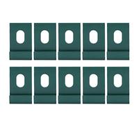 Clips de base 10 pièces, fixations en métal fixant les clips de base de serres, clips de base de l'ensemble de luminaires en aluminium, 1.3x0.8in pour le jardin des serres(green)