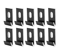 Clips de Base Ensemble de Fixation de Serre 10 Pièces Pinces de Base en Aluminium de Haute Qualité pour Une Installation Sécurisée de Serre Clips de Base en Argent Durables (Noire)