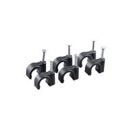 Clips de câble à clouer, 100 pièces, fil ronds 4mm 6mm 8mm 10mm, support cravate cordon électrique gestion(Round 8MM)