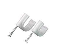 Clips de câble à clouer, 100 pièces rondes 4mm 6mm 8mm 10mm, serre-fils en plastique, organisateur cordon(Round 10mm 100PCS)
