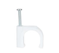 Clips de câble for clous, 100 pièces, fil d'acier, rond et carré, serrage en plastique 4 à 10mm(Square 6mm)